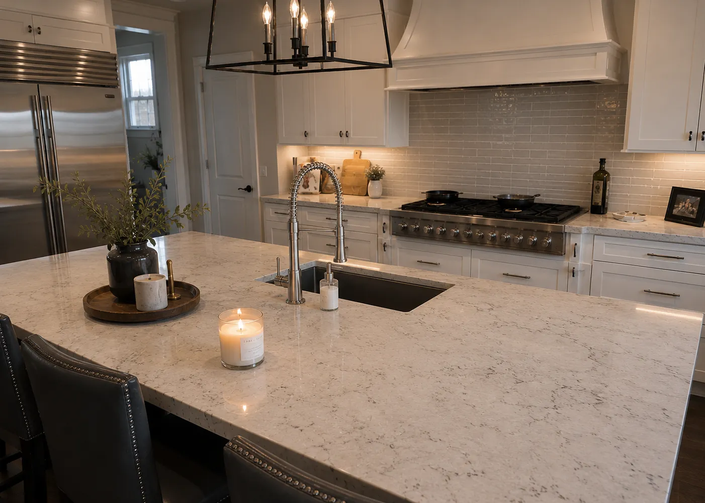 Pristine, freshly cleaned kitchen